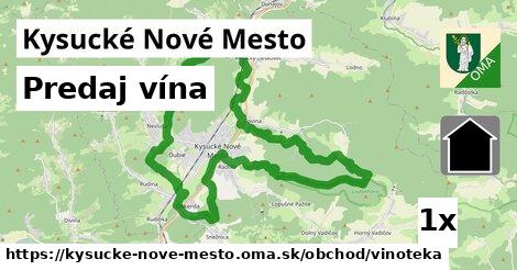 Predaj vína, Kysucké Nové Mesto