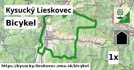 bicykel v Kysucký Lieskovec