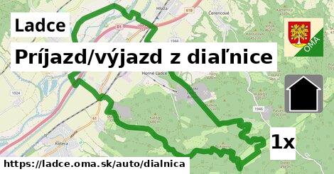 Príjazd/výjazd z diaľnice, Ladce