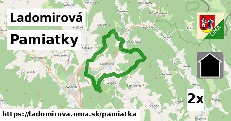 pamiatky v Ladomirová