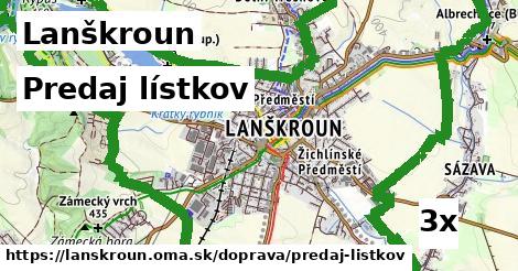 Predaj lístkov, Lanškroun
