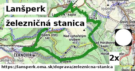 železničná stanica v Lanšperk