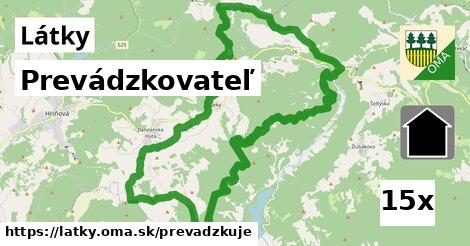 prevádzkovateľ v Látky