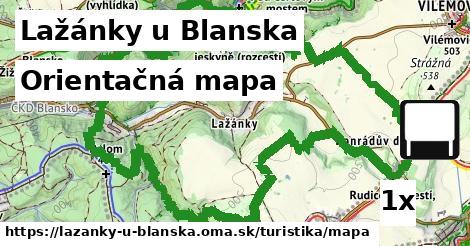 orientačná mapa v Lažánky u Blanska