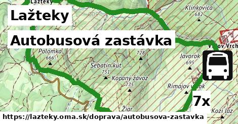 autobusová zastávka v Lažteky