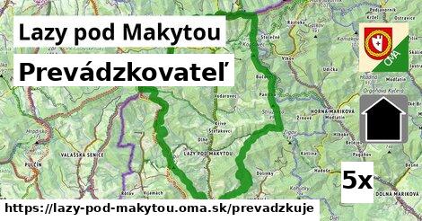 prevádzkovateľ v Lazy pod Makytou