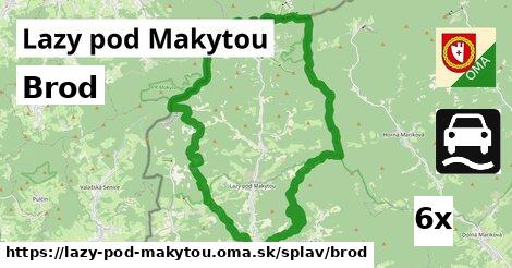 Brod, Lazy pod Makytou