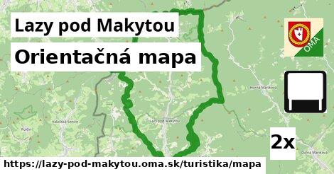 orientačná mapa v Lazy pod Makytou