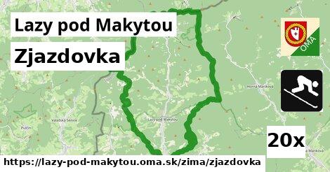 Zjazdovka, Lazy pod Makytou