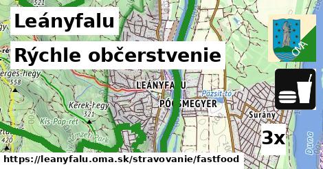 Rýchle občerstvenie, Leányfalu