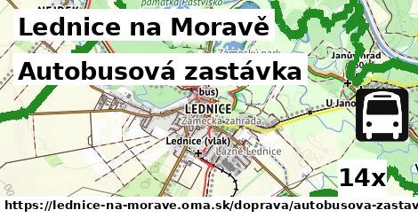 autobusová zastávka v Lednice na Moravě