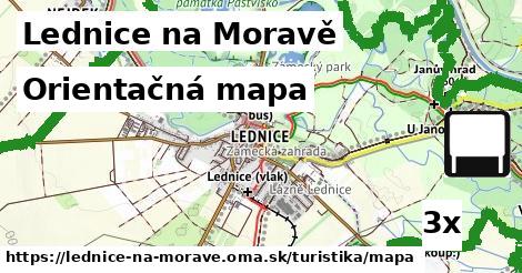 orientačná mapa v Lednice na Moravě