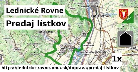 predaj lístkov v Lednické Rovne