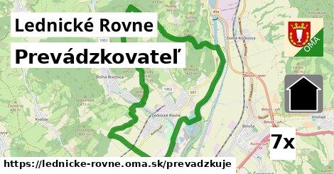 prevádzkovateľ v Lednické Rovne