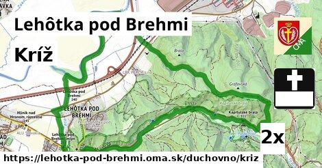 Kríž, Lehôtka pod Brehmi