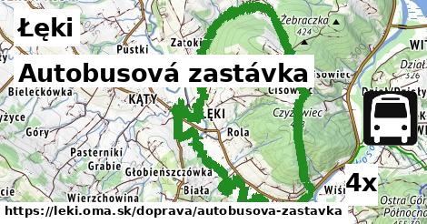 autobusová zastávka v Łęki