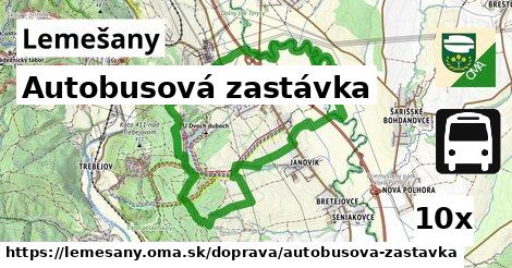 Autobusová zastávka, Lemešany