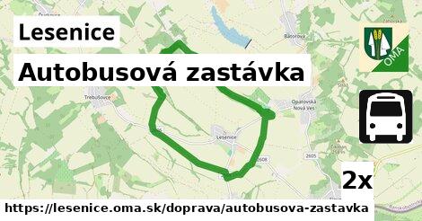 Autobusová zastávka, Lesenice