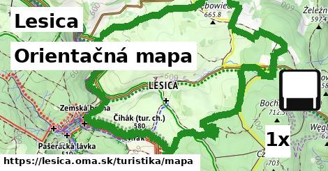 Orientačná mapa, Lesica