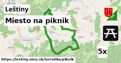 miesto na piknik v Leštiny