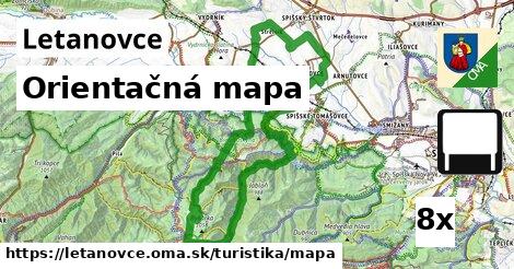 Orientačná mapa, Letanovce