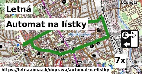 automat na lístky v Letná