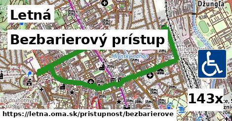 Bezbarierový prístup, Letná