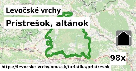 Prístrešok, altánok, Levočské vrchy