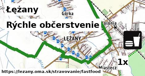 rýchle občerstvenie v Łężany