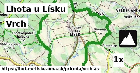 vrch v Lhota u Lísku