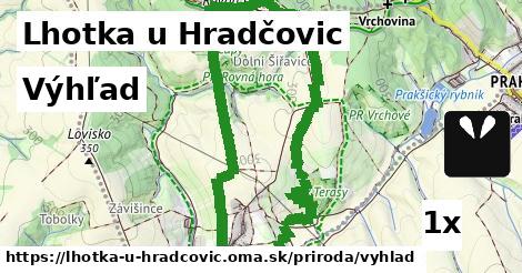 výhľad v Lhotka u Hradčovic