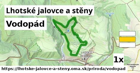 Vodopád, Lhotské jalovce a stěny