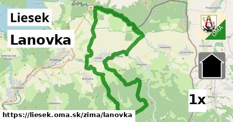 Lanovka, Liesek
