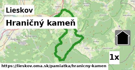 Hraničný kameň, Lieskov