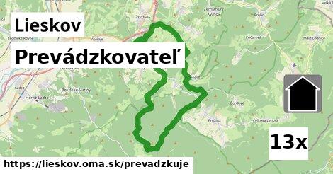 prevádzkovateľ v Lieskov