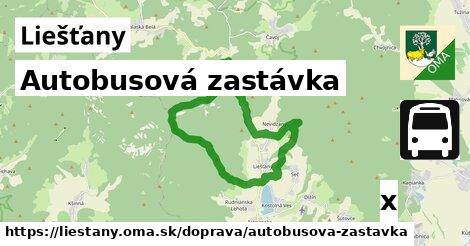 Autobusová zastávka, Liešťany