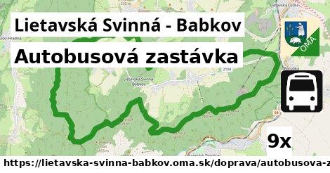 Autobusová zastávka, Lietavská Svinná - Babkov