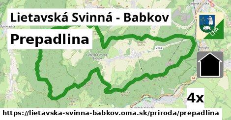 Prepadlina, Lietavská Svinná - Babkov