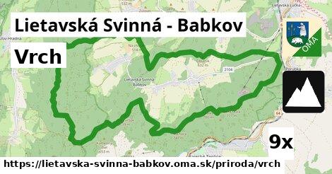 Vrch, Lietavská Svinná - Babkov