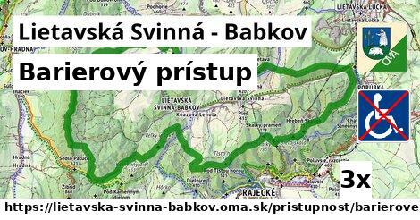 Barierový prístup, Lietavská Svinná - Babkov