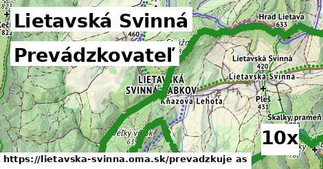 prevádzkovateľ v Lietavská Svinná