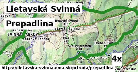 Prepadlina, Lietavská Svinná