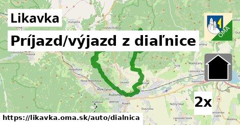 príjazd/výjazd z diaľnice v Likavka