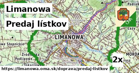 Predaj lístkov, Limanowa