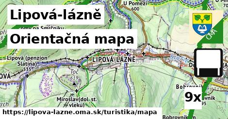 Orientačná mapa, Lipová-lázně