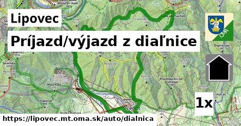 Príjazd/výjazd z diaľnice, Lipovec, okres MT