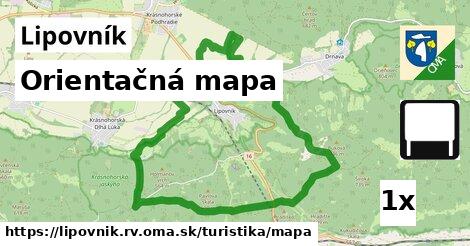 Orientačná mapa, Lipovník, okres RV