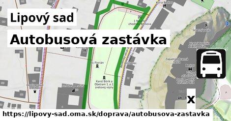 Autobusová zastávka, Lipový sad