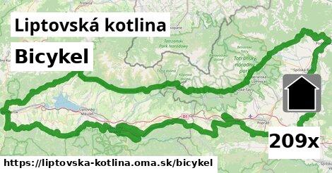 bicykel v Liptovská kotlina