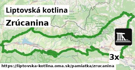 Zrúcanina, Liptovská kotlina